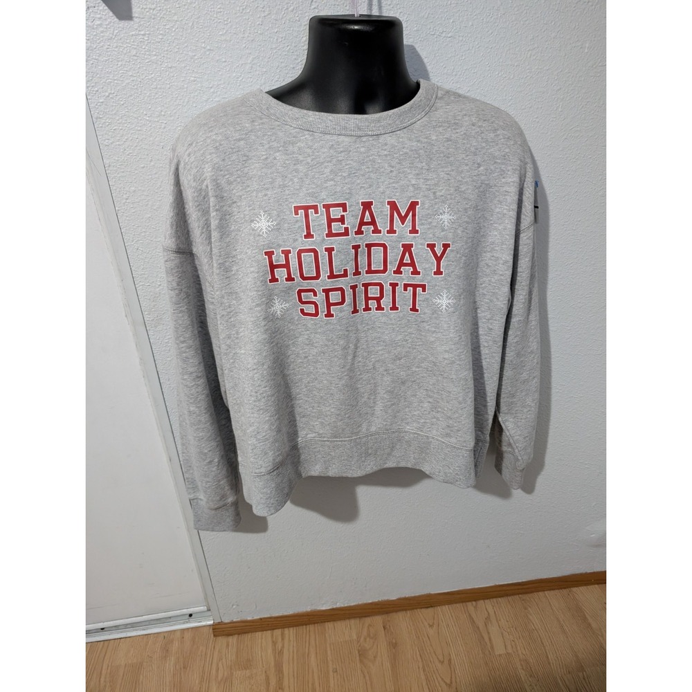 Wondershop Target Women's XL‎ Gray Fleece Crewneck Sweatshirt Cozy Casual